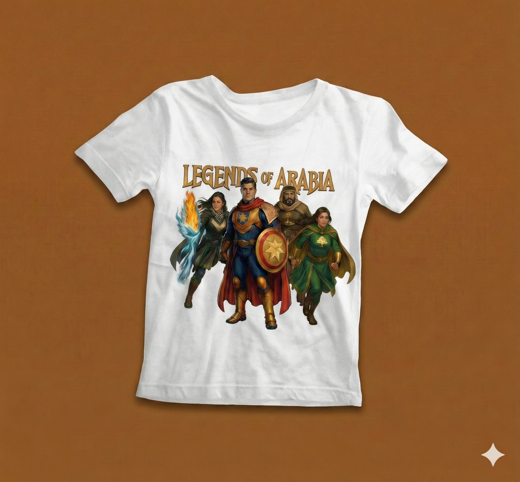 Legends of Arabia Full Character Black T-shirt