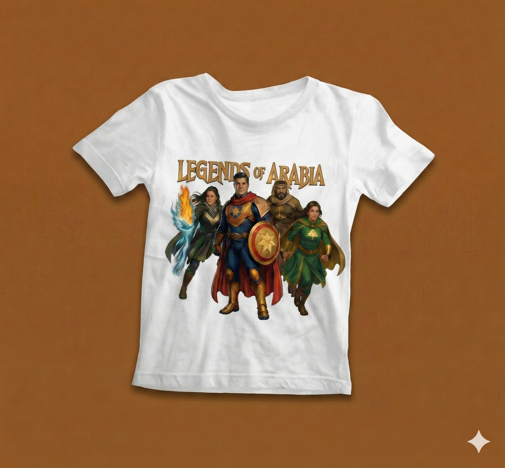 Legends of Arabia Full Character Black T-shirt