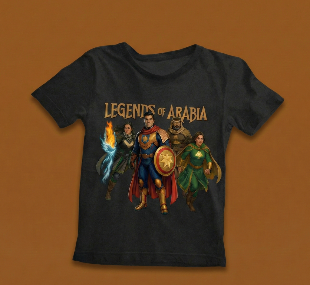 Legends of Arabia Full Character Black T-shirt